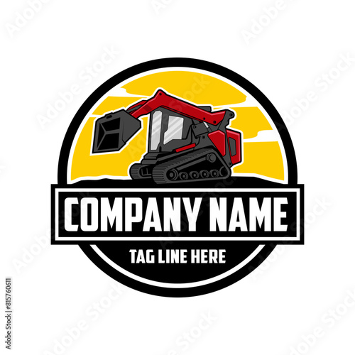 Skid steer loader company  logo vector image