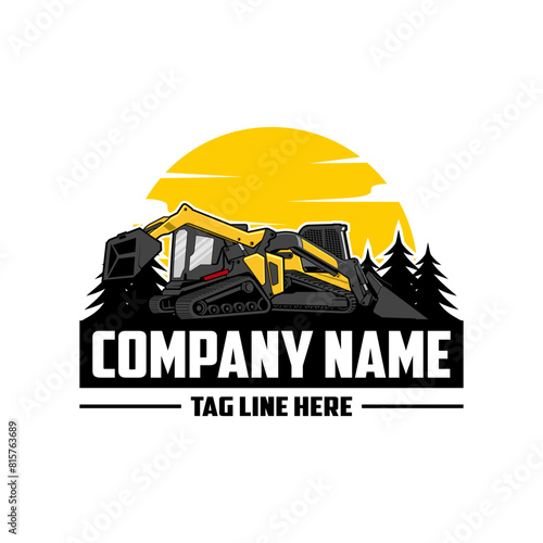 Skid steer loader company  logo vector image