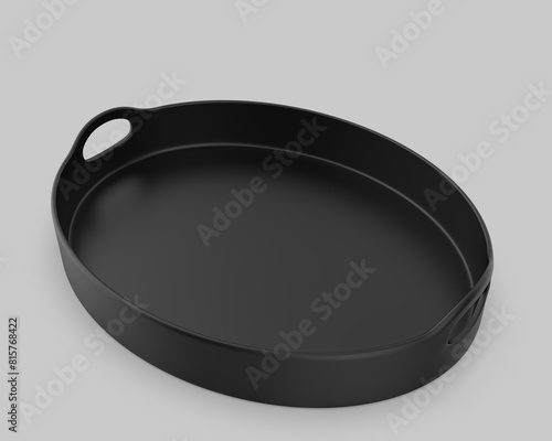 Food And Beer Tray and Bar Serving Tray For Branding, Blank template 3d illustration.