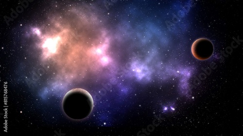 a spectacular space image with stars  constellation  and planets  3d illustration. 