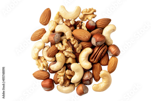 Mix nuts isolated on transparent background