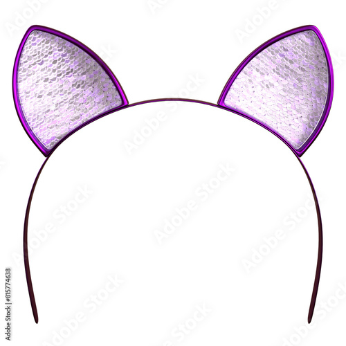 Cat Ear Headband isolated 3d rendered illustration