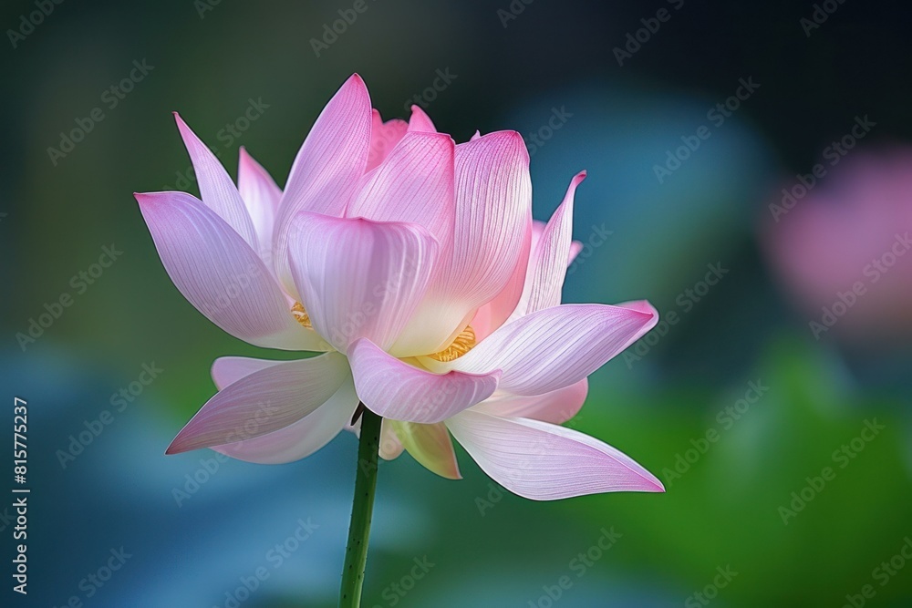 Iridescent Spectral light lotus. Water pond floral. Generate Ai Iridescent Spectral light lotus. Water pond floral. Generate Ai