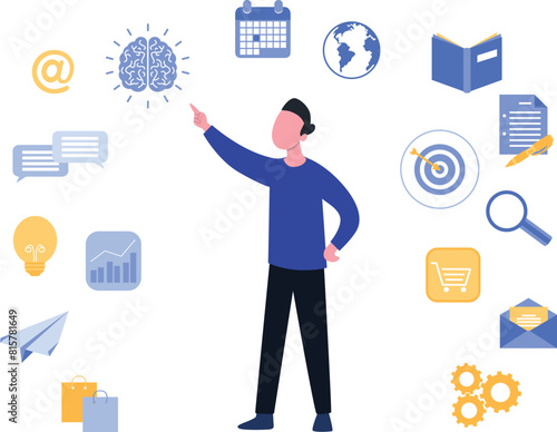 The boy is referring to mental intelligence.