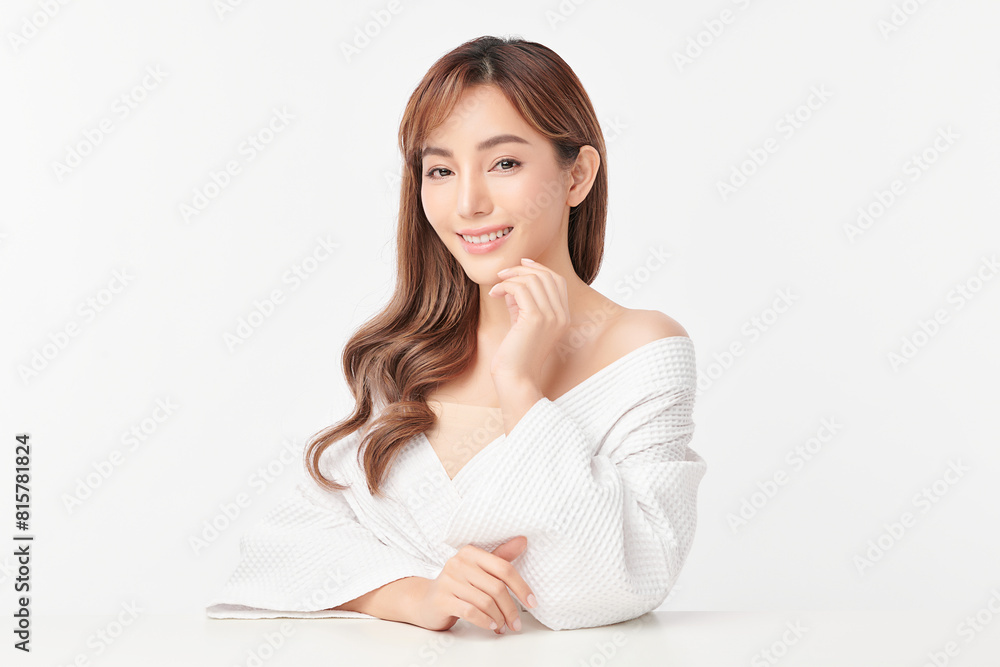 Beautiful young asian woman with clean fresh skin on white background, Face care, Facial treatment, Cosmetology, beauty and spa, Asian women portrait. Beautiful young asian woman with clean fresh skin on white background, Face care, Facial treatment, Cosmetology, beauty and spa, Asian women portrait.