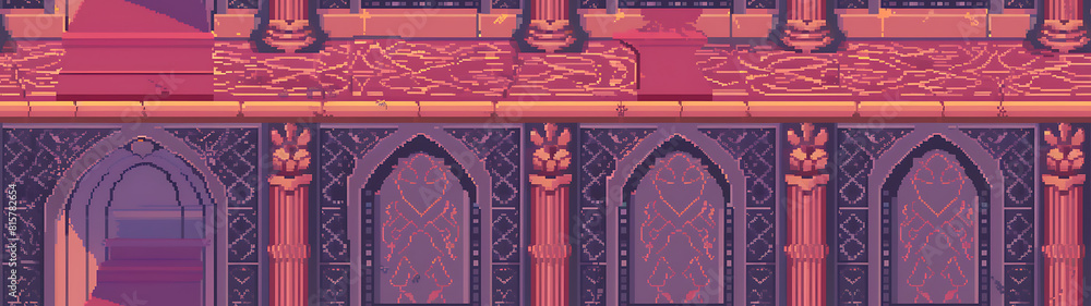 8-Bit RPG Royal Chamber Carpet Texture - Seamless tile. Endless and repeat print. 8-Bit RPG Royal Chamber Carpet Texture - Seamless tile. Endless and repeat print.
