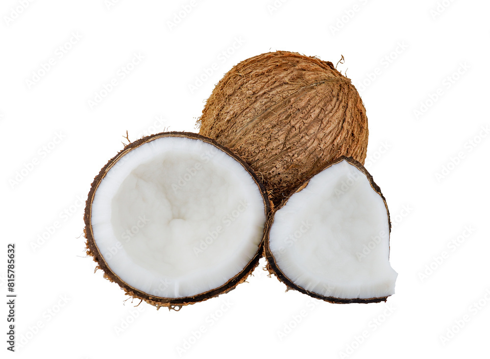 Coconut isolated on white transparen. Coconut isolated on white transparen.