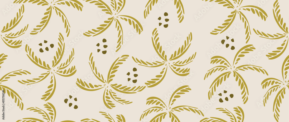 Fototapeta premium Vector seamless background. Minimalistic abstract pattern. Modern nature print. Ideal for textile design, screensavers, covers, cards, invitations and posters.