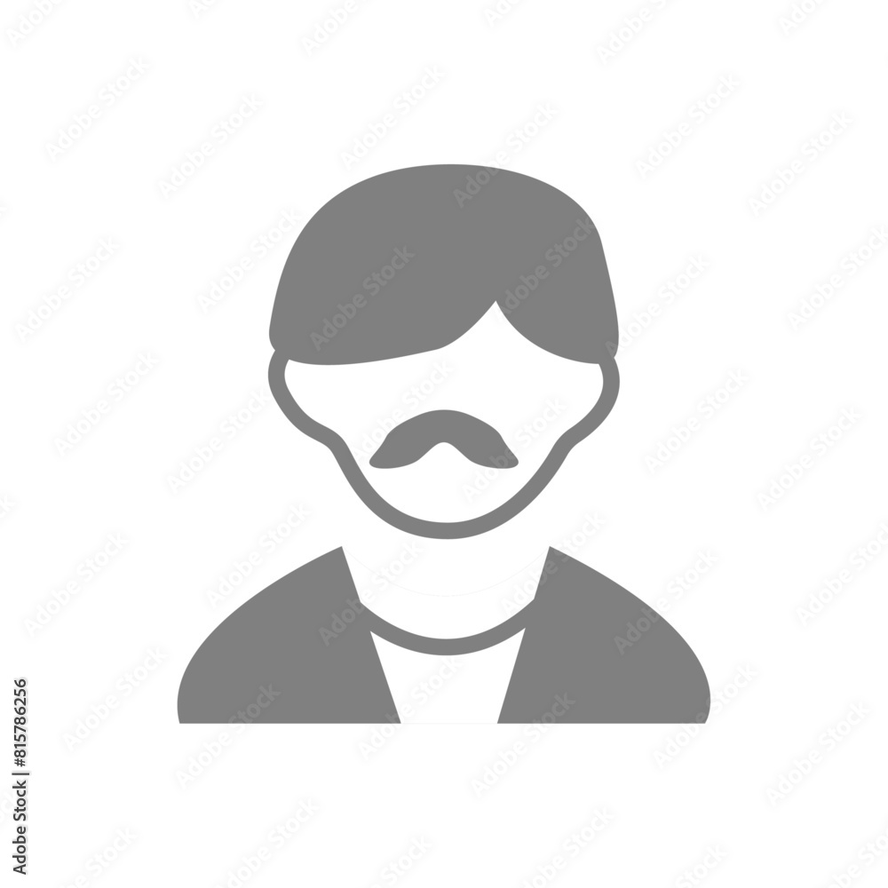 Vector flat illustration in grayscale. Avatar, user profile, person icon, profile picture. Suitable for social media profiles, icons, screensavers and as a template. Vector flat illustration in grayscale. Avatar, user profile, person icon, profile picture. Suitable for social media profiles, icons, screensavers and as a template.