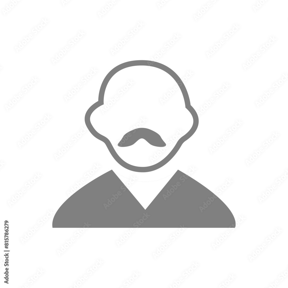 Vector flat illustration in grayscale. Avatar, user profile, person icon, profile picture. Suitable for social media profiles, icons, screensavers and as a template. Vector flat illustration in grayscale. Avatar, user profile, person icon, profile picture. Suitable for social media profiles, icons, screensavers and as a template.