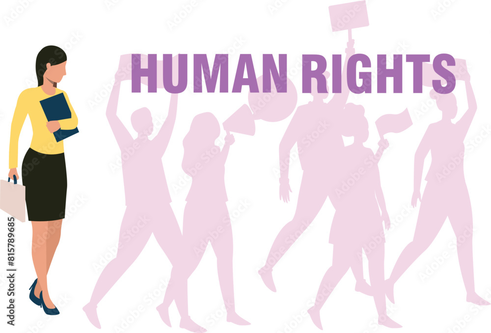 The girl is a human rights activist. The girl is a human rights activist.