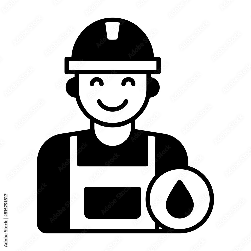 Industrial Plant Manager Vector Icon Design, crude oil and natural Liquid Gas Symbol, Petroleum and gasoline Sign, power and energy market stock illustration, oilman Avatar Concept Industrial Plant Manager Vector Icon Design, crude oil and natural Liquid Gas Symbol, Petroleum and gasoline Sign, power and energy market stock illustration, oilman Avatar Concept