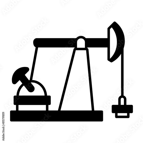 Drills wells Vector Icon Design, crude oil and natural  Liquid Gas Symbol, Petroleum  and gasoline Sign, power and energy market stock illustration, Drilling rig Concept