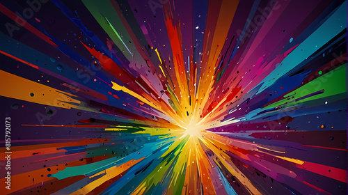 Colorful Abstract Background with an Explosion theme