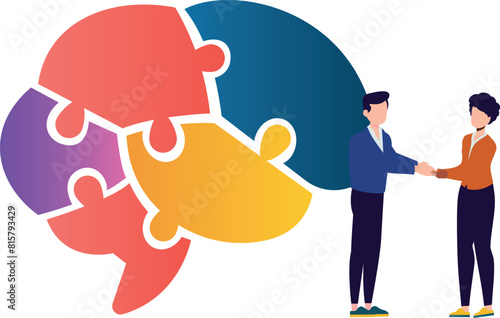 Boy and girl are talking about autism health.