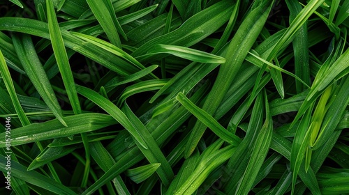 Close Up Grass Blades AI generated
