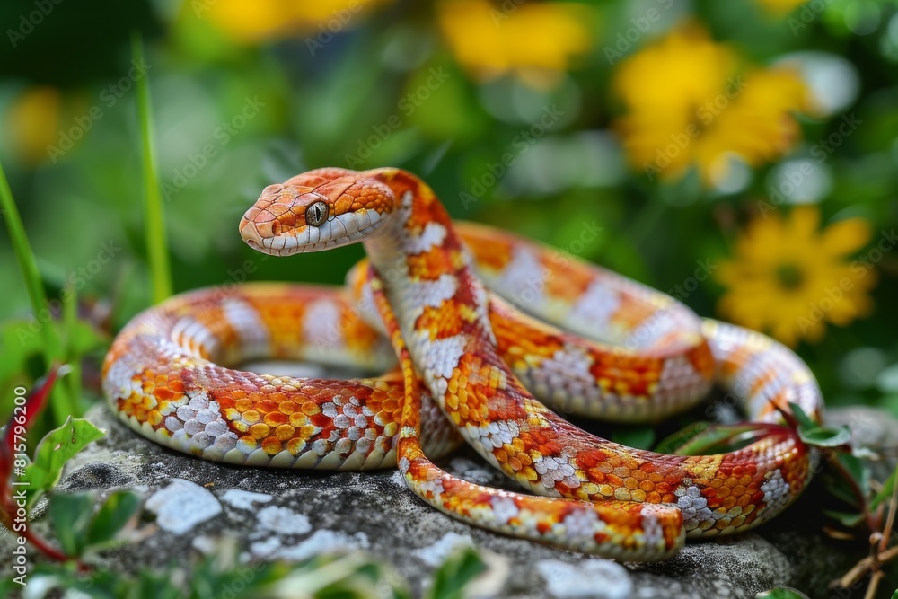 Fototapeta premium Corn snake reptile close up