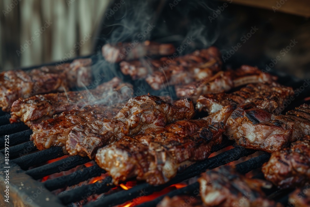 Smokey Barbecue beef burgers fire. Meat cheese. Generate Ai Smokey Barbecue beef burgers fire. Meat cheese. Generate Ai