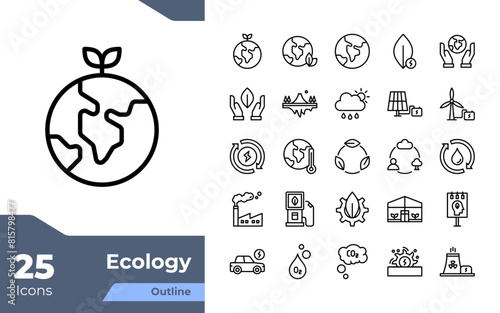 Ecology Outline Icons