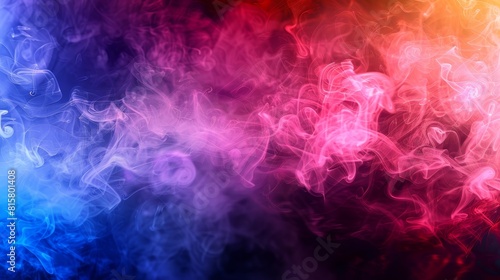 Transparent smoke flyer template with abstract color scheme