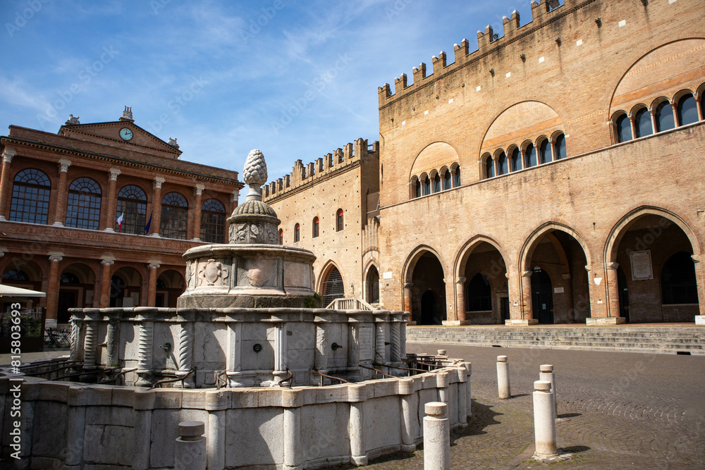 Fototapeta premium Piazza Cavour, città di Rimini, Emilia Romagna