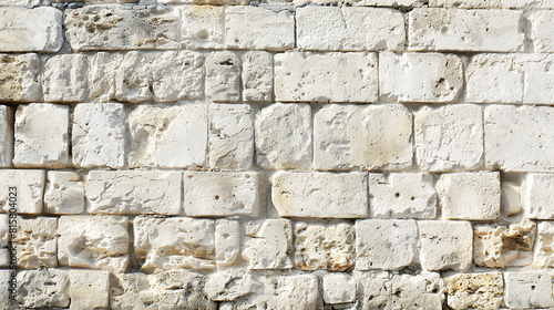 White misty brick wall for background or texture. AI Generative