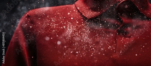 Indoor closeup of a man s sweater with dandruff flakes visible Plenty of room for adding text. Copyspace image photo