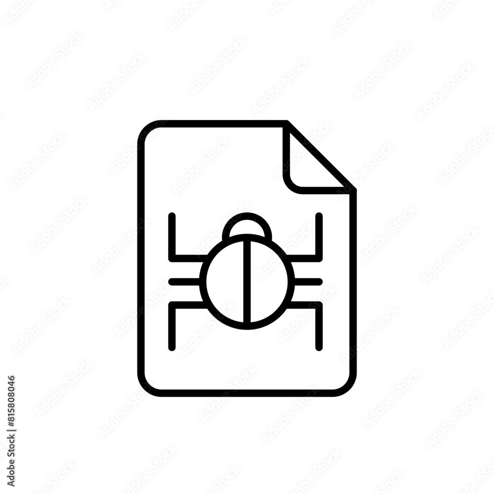 Malware file outline icons, minimalist vector illustration ,simple transparent graphic element .Isolated on white background Malware file outline icons, minimalist vector illustration ,simple transparent graphic element .Isolated on white background