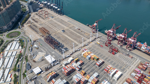 2024 May 15,Hong Kong,A site covering about 19 hectares at the north of  Kwai Tsing Container Terminal 9 in Hong Kong, which was gradually discontinued due to insufficient market demand. photo