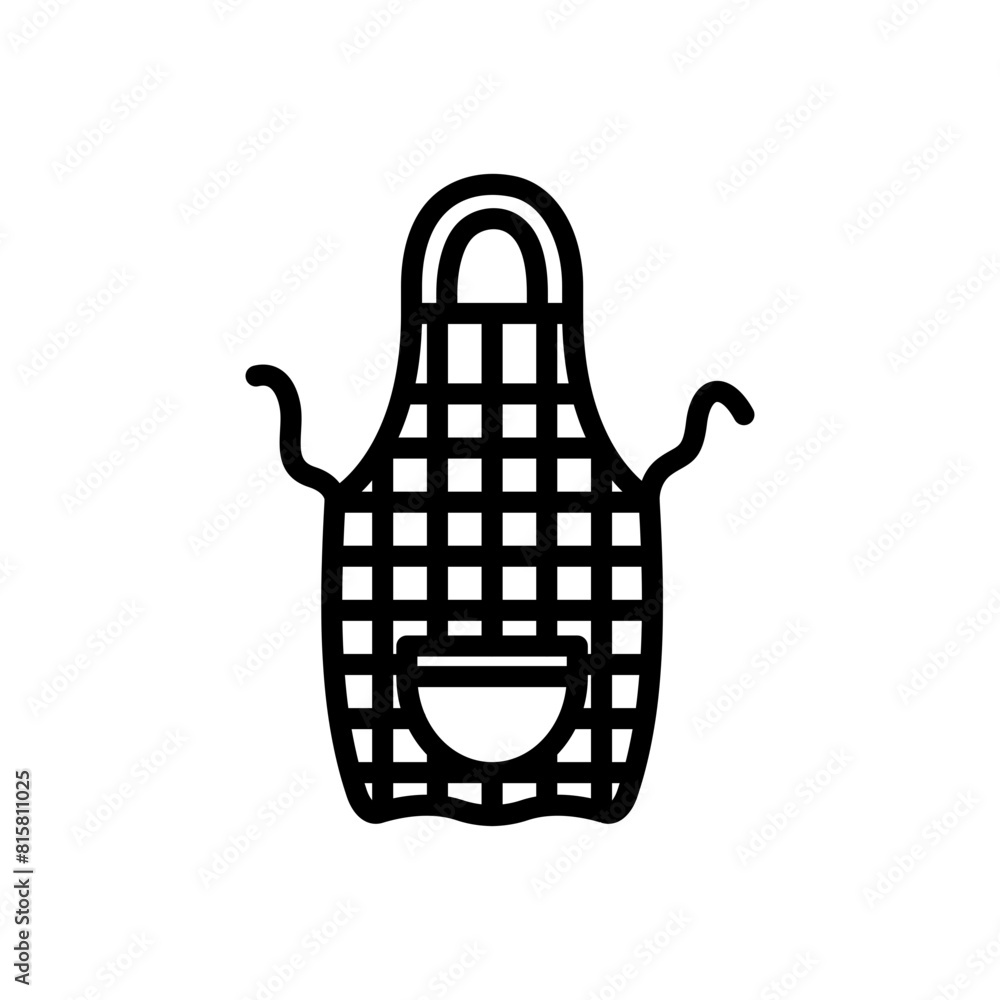 Apron line icon. Barbecue icon. Bbq icon isolated on white background. Transparent background, minimalist symbol. Vector images Apron line icon. Barbecue icon. Bbq icon isolated on white background. Transparent background, minimalist symbol. Vector images