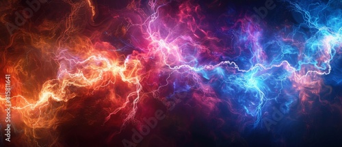 Abstract fractal plasma lightning background texture.