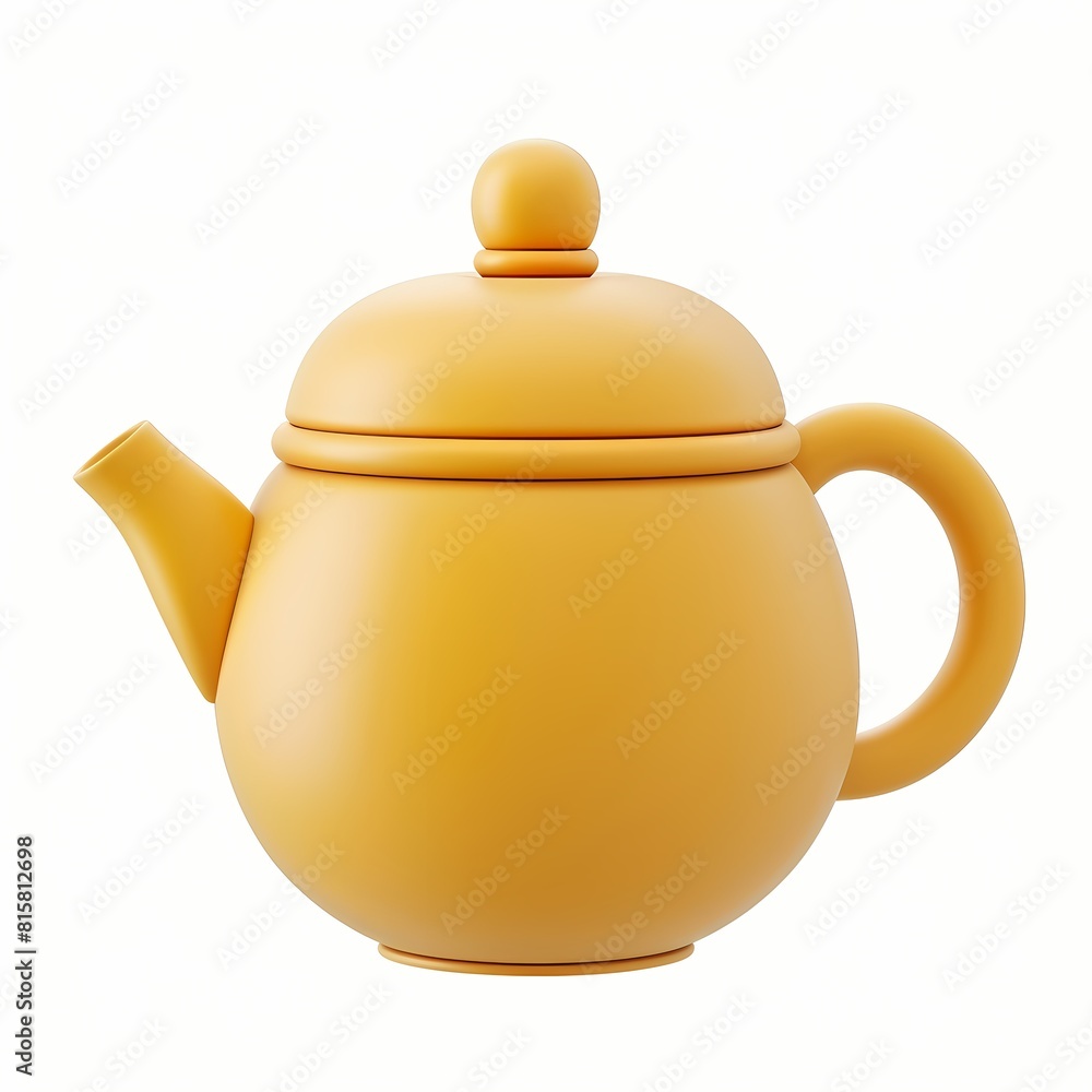 Cute tea icon, 3D render, white background, generative AI Stock ...