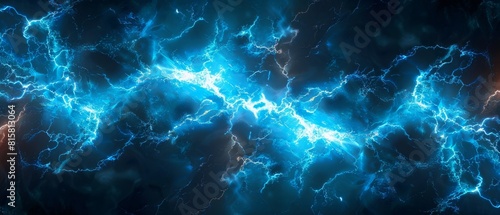 Blue electric lighting strikes.