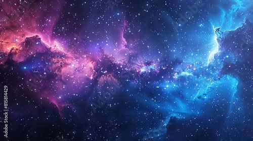 Interstellar space, stars, dust and gas. photo