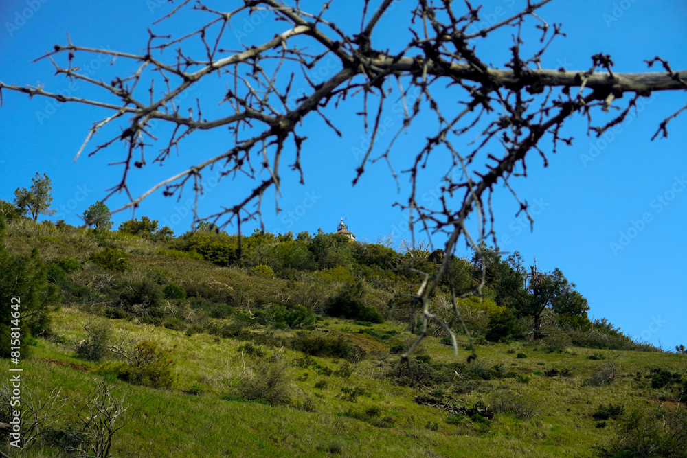 Fototapeta premium Grass Covered Ridge Lines and Hills