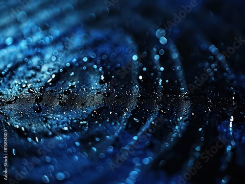 fingerprint blue color, wet grunge texture, dark background 