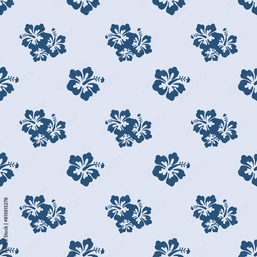 Beautiful seamless floral pattern, spring summer background with tropical flowers hibiscus,. Exotic wallpaper, Hawaiian style Beautiful seamless floral pattern, spring summer background with tropical flowers hibiscus,. Exotic wallpaper, Hawaiian style