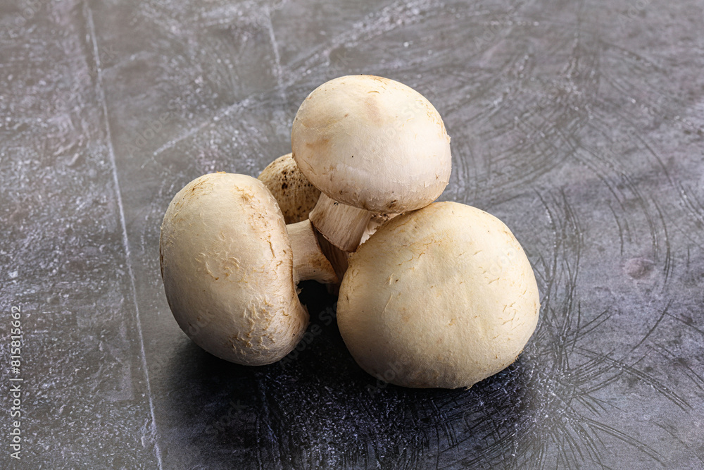 Fototapeta premium Natural organic ripe champignon mushrooms