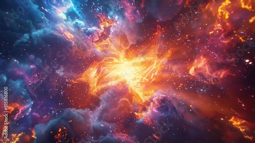 The explosion of a star.