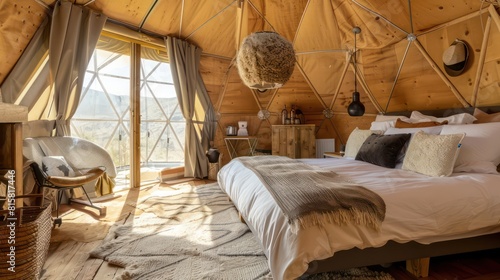 glamping dome in a campsite