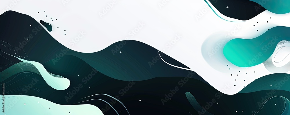 Modern abstract background vector with Black and Deep Teal gradient color, white space in the center of the composition, in the style of vector illustration Modern abstract background vector with Black and Deep Teal gradient color, white space in the center of the composition, in the style of vector illustration