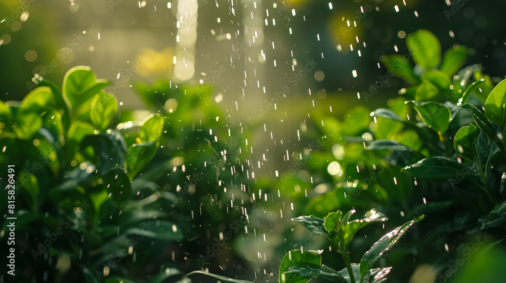 Photo of rain drops on crops Photo of rain drops on crops