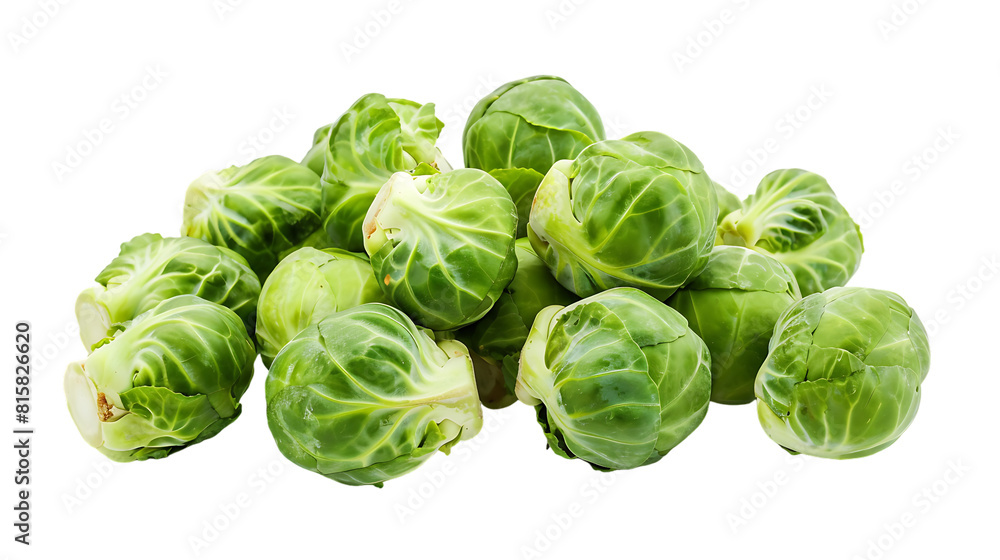 Group of brussel sprouts isolated on transparent background Group of brussel sprouts isolated on transparent background