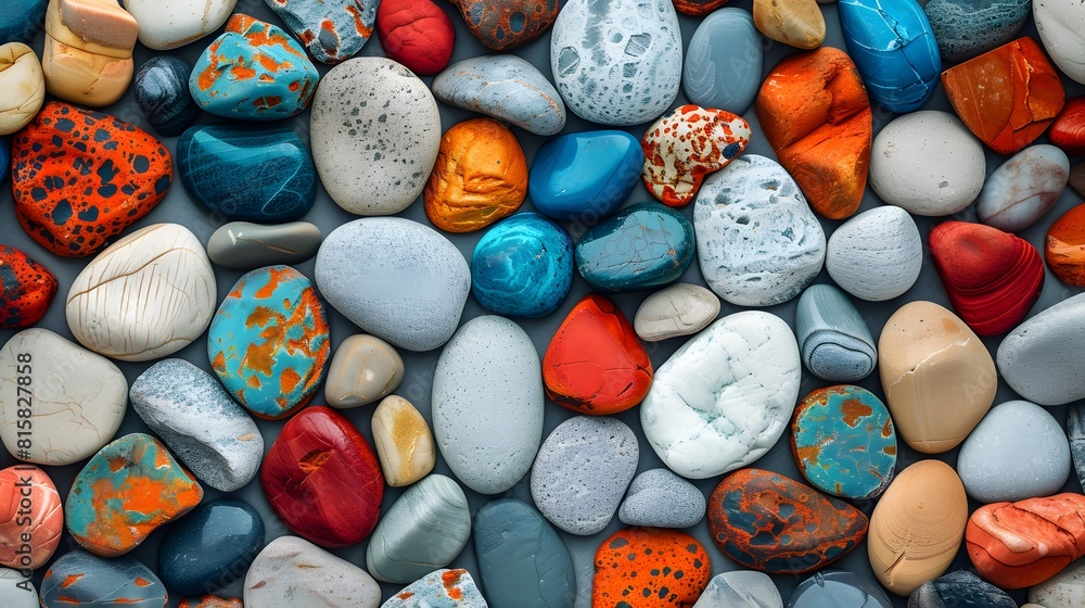 Colorful pebbles arranged in an artistic pattern, showcasing the beauty of colorful rocks and stones in the style of nature.
Colorful pebbles arranged in an artistic pattern, showcasing the beauty of colorful rocks and stones in the style of nature.