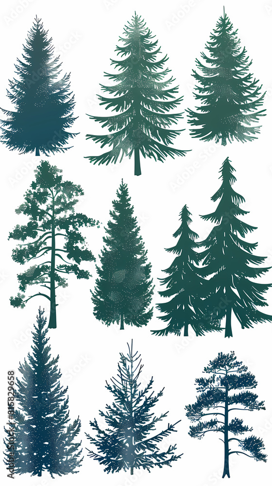 Winter forest fir trees spruce silhouette vector image,Pine forest silhouette wood tree background . Winter forest fir trees spruce silhouette vector image,Pine forest silhouette wood tree background .