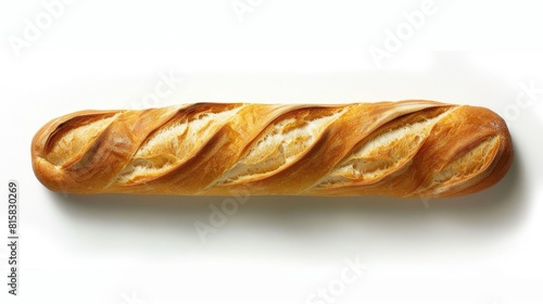 French baguette on a white background