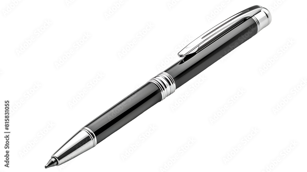 Metal pen isolated on transparent background