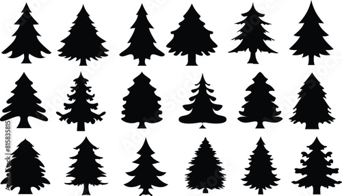 Christmas Tree silhouettes