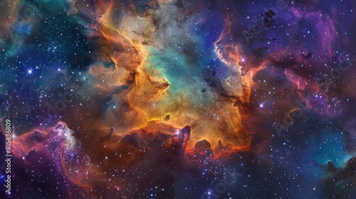 Cosmic Nebula Background For Web Design And Presentation