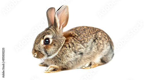 portrait of a bunny or rabbit isolated on transparent background